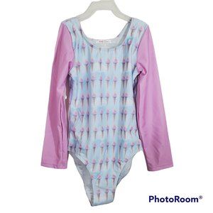 Stella Cove Girls Ice Cream Swimsuit Long Sleeve Rash Guard NWT Size 8